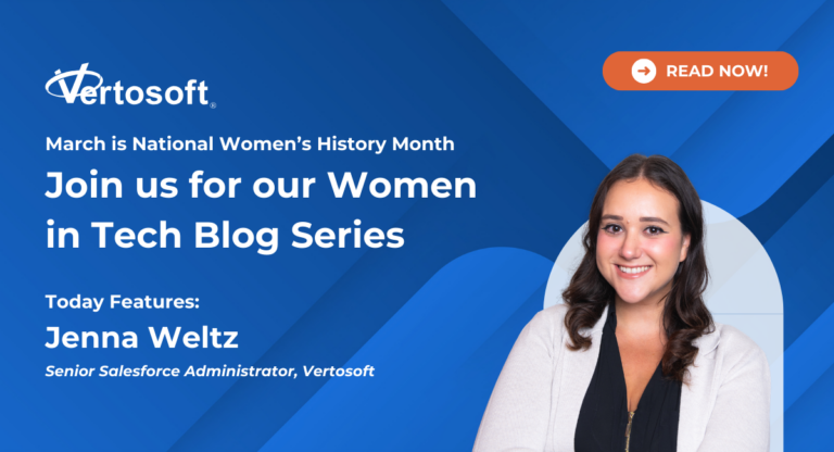 Jenna Weltz Women in Tech Blog Series graphic
