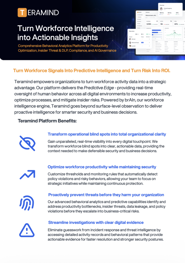 Teramind Solution One-Pager PDF Preview