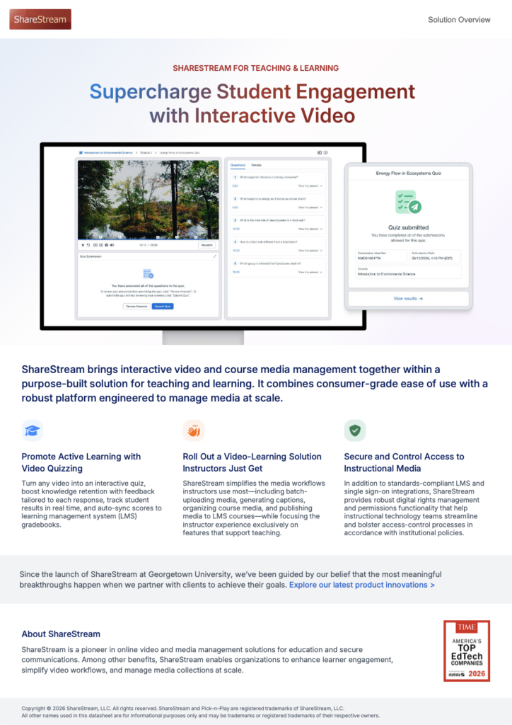 ShareStream for Teachers PDF preview